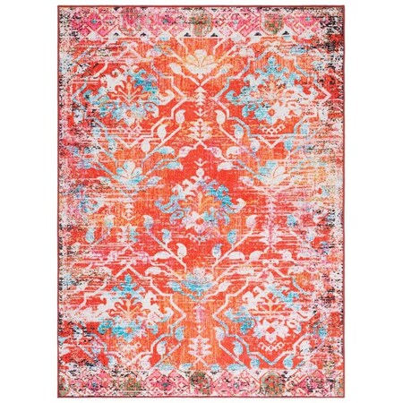 Safavieh 9 x 12 ft. Riviera Power Loomed Rectangle Area Rug Orange & Light Blue RIV117P-9